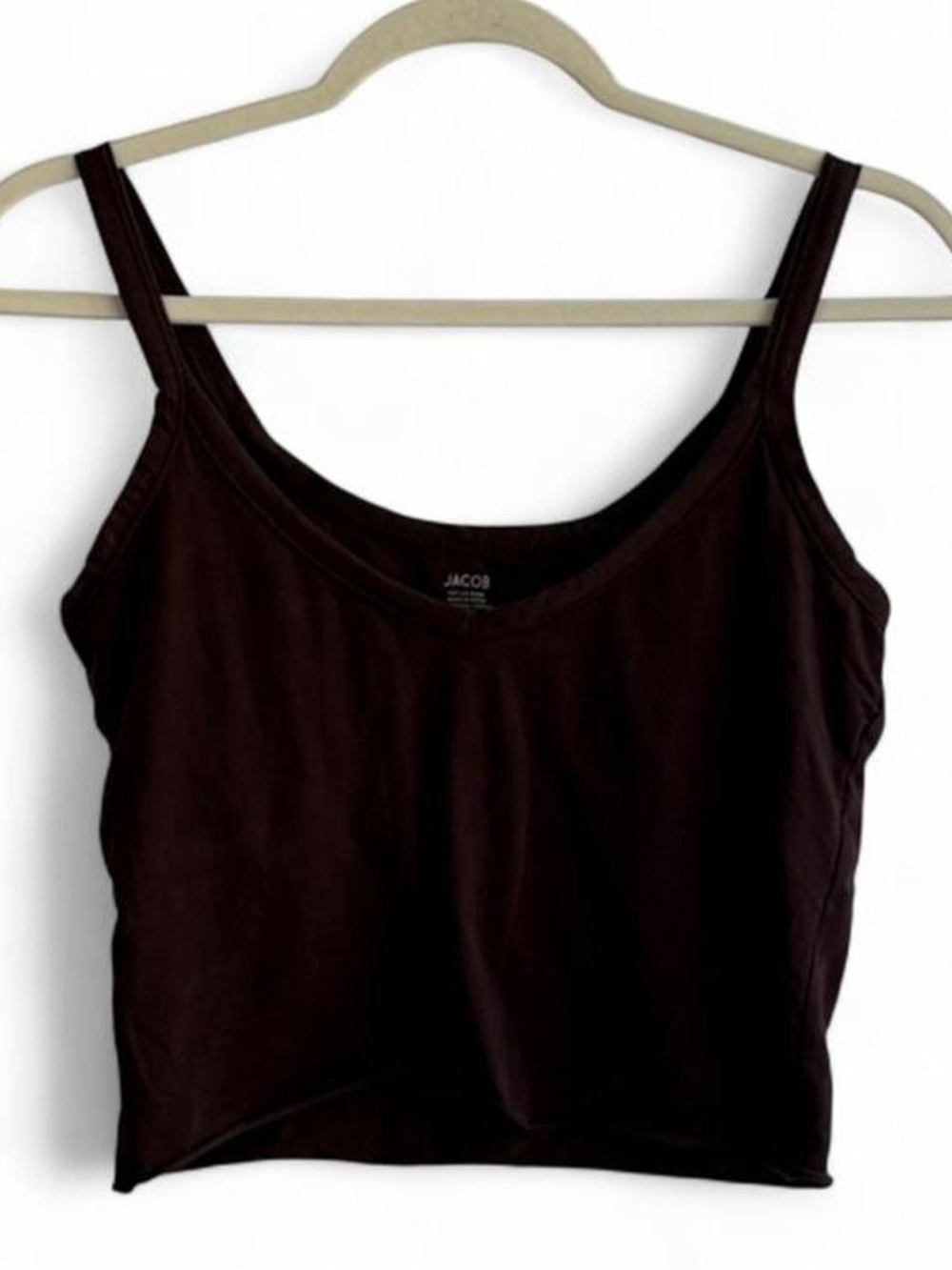 Jacob Dark Brown Cropped Tank Top Size M